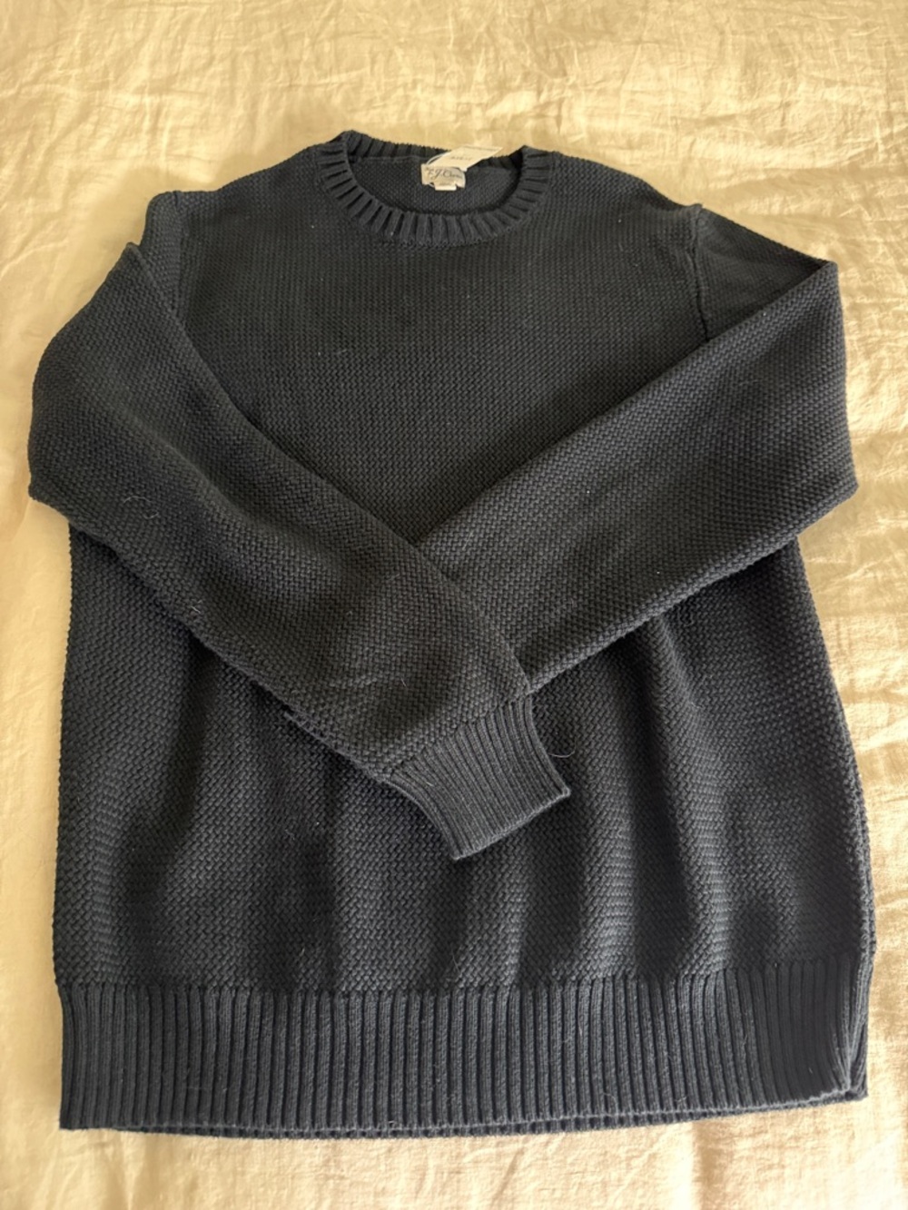 J Crew Men's Black Crewneck Knit Sweater Large